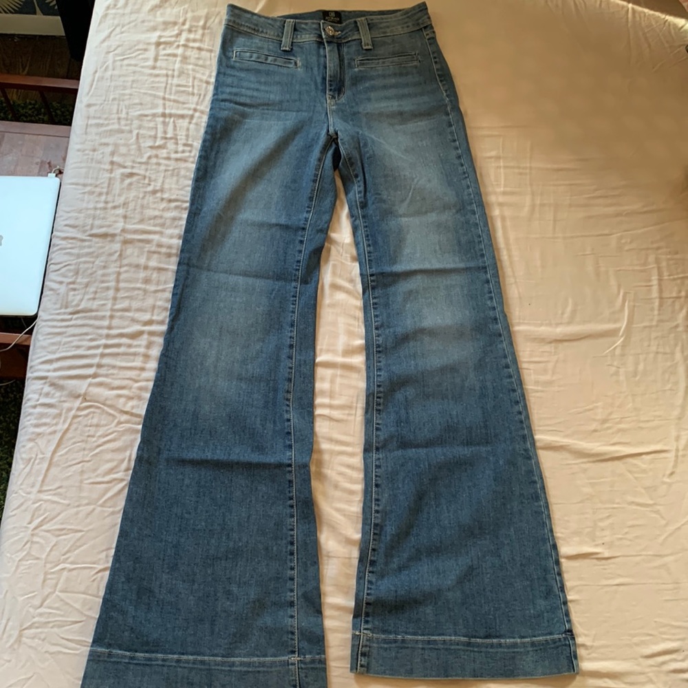 Just Black Women's Blue Flare Jeans